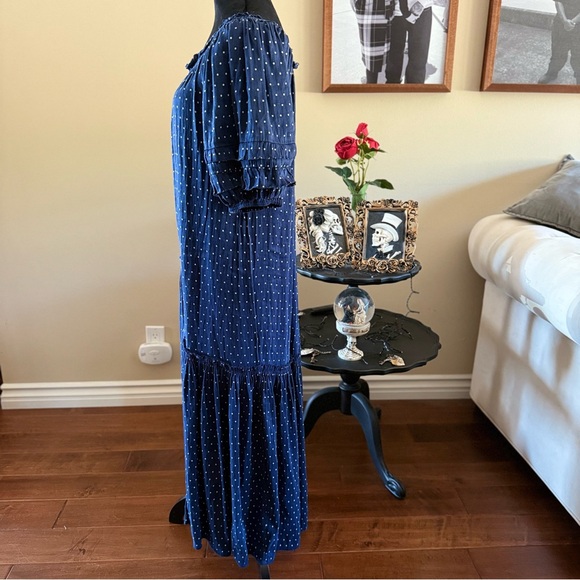 Apiece Apart Blue Off-Shoulder Midi Dress - Picture 5 of 12
